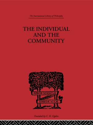 cover image of The Individual and the Community